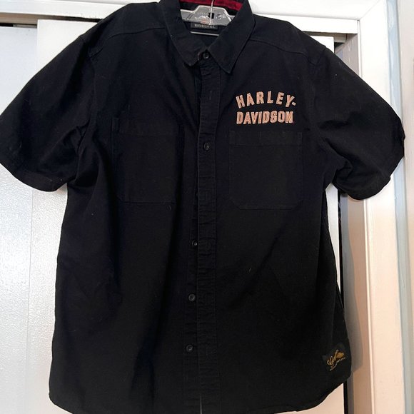 XL Men's Harley Davidson Button Down Heavy Cotton Shirt - Picture 1 of 5